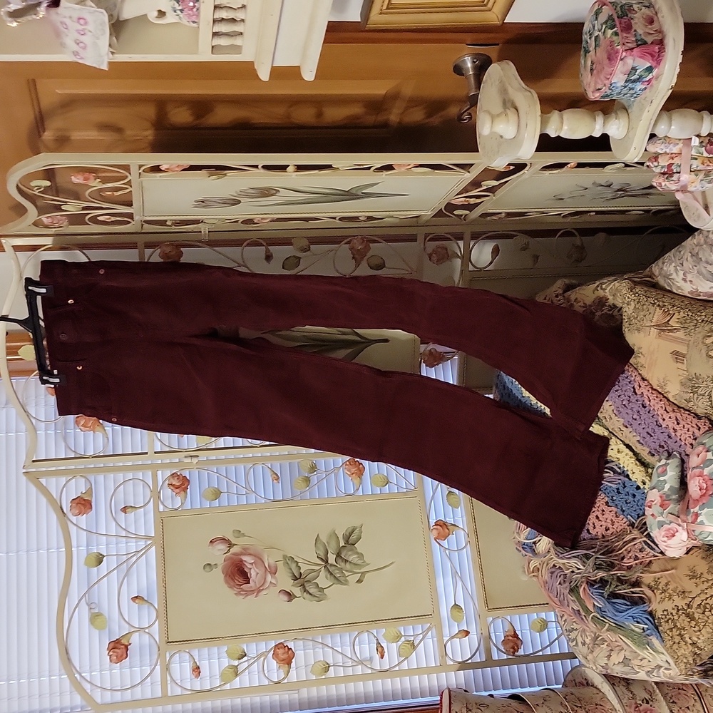 GAP Vintage Flare High Rise Corduroy Size 8L Burgundy/Wine